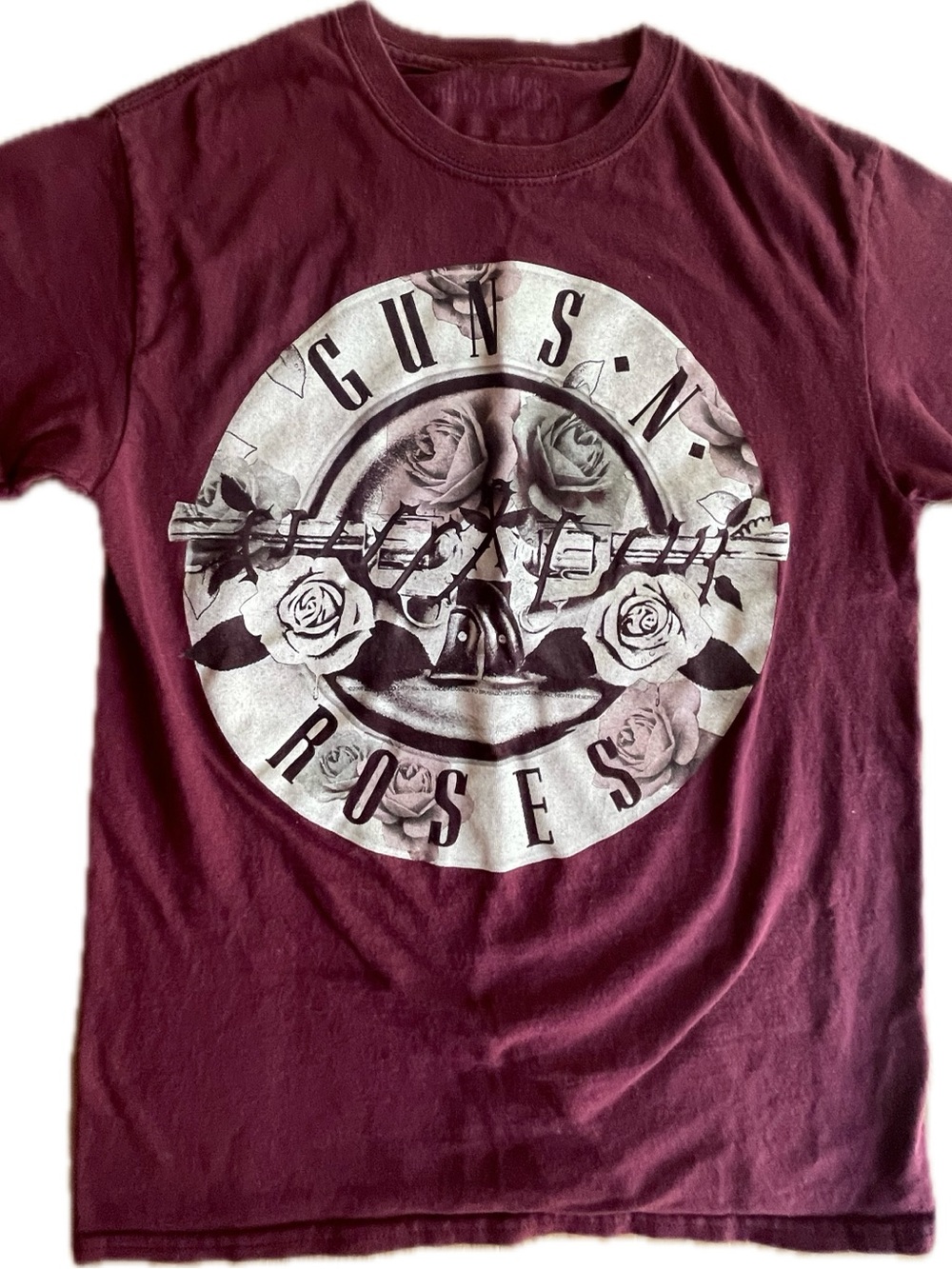 Guns N' Roses Burgundy Short Sleeve Graphic Tee